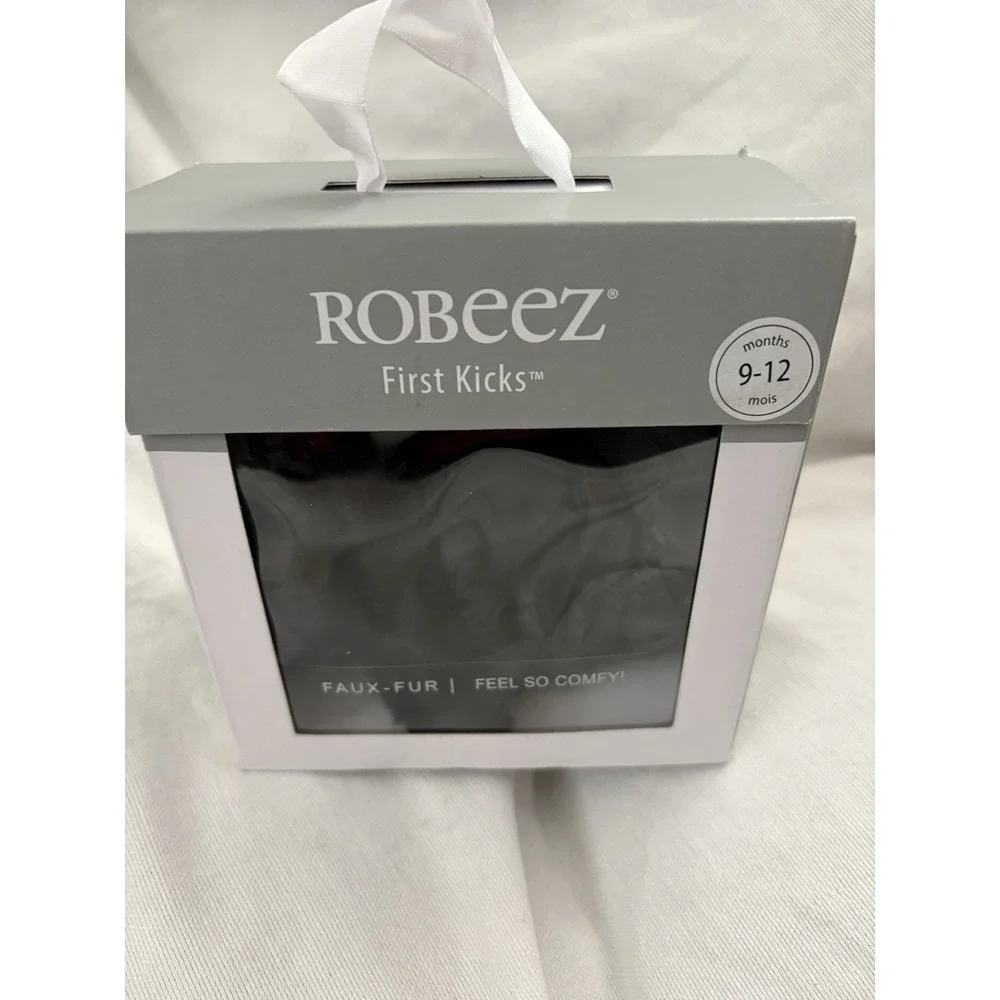 NEW Robeez First Kicks Faux-Fur Asheville Boots Size 9-12 Months Robeez Boots